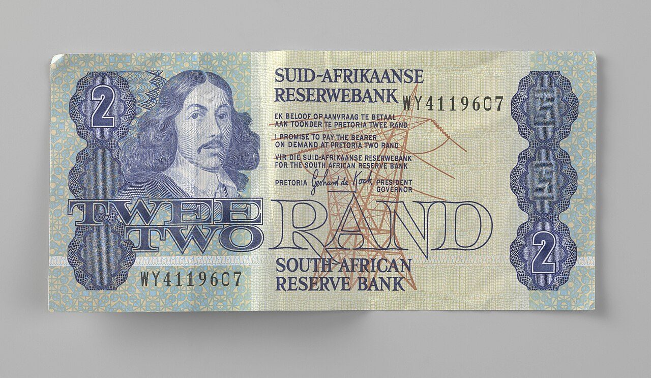 A South African rand banknote