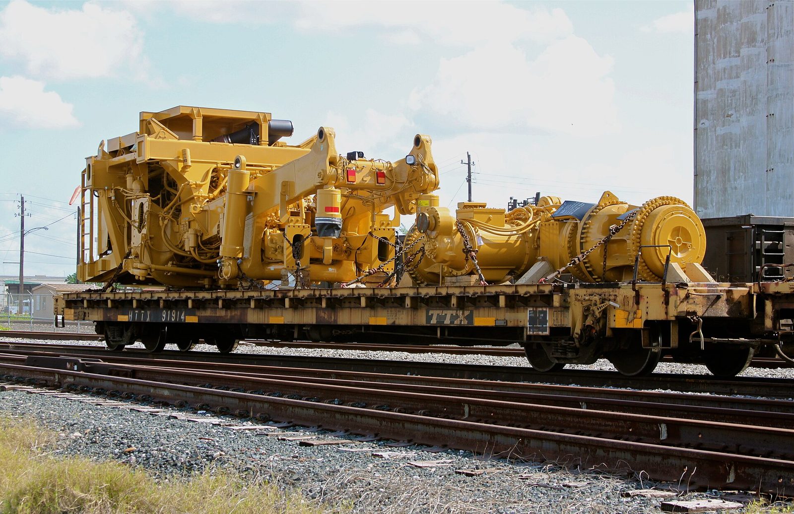 General cargo staged for export on the docks